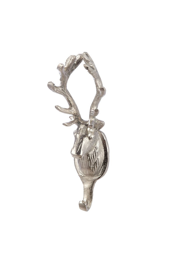 Garderobe Haken, Hirsch, "Deer", Aluminium, silberfarben