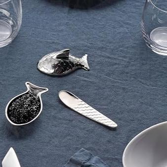 Alessi Caviar Löffel Colombina Fish Edelstahl