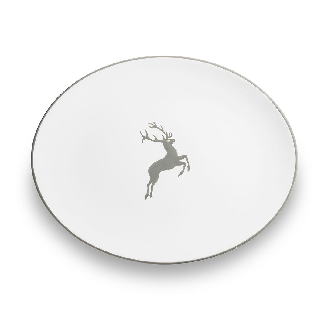 Gray Deer, Oval Plate (33x26cm)