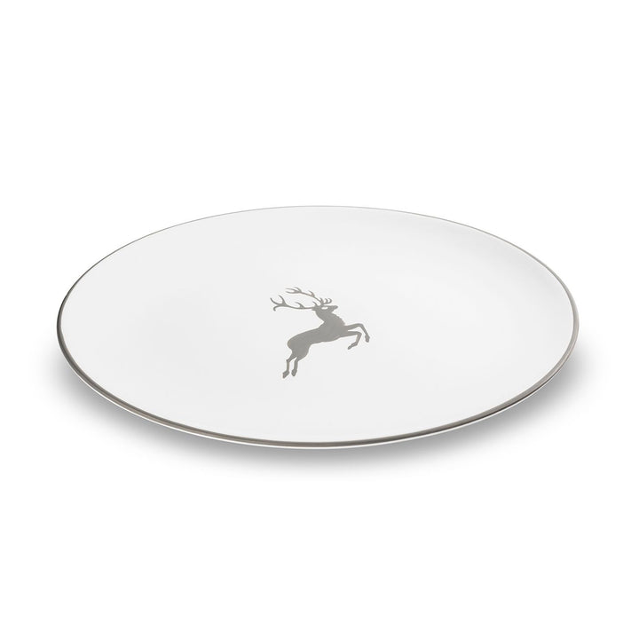 Gray Deer, Oval Plate (33x26cm)